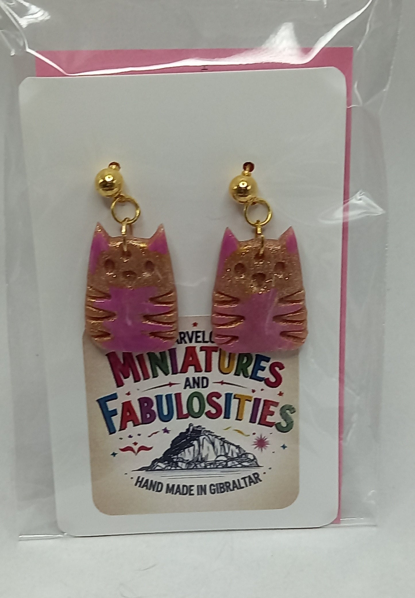 Charming cute cat polymer clay earrings in different styles and colours.