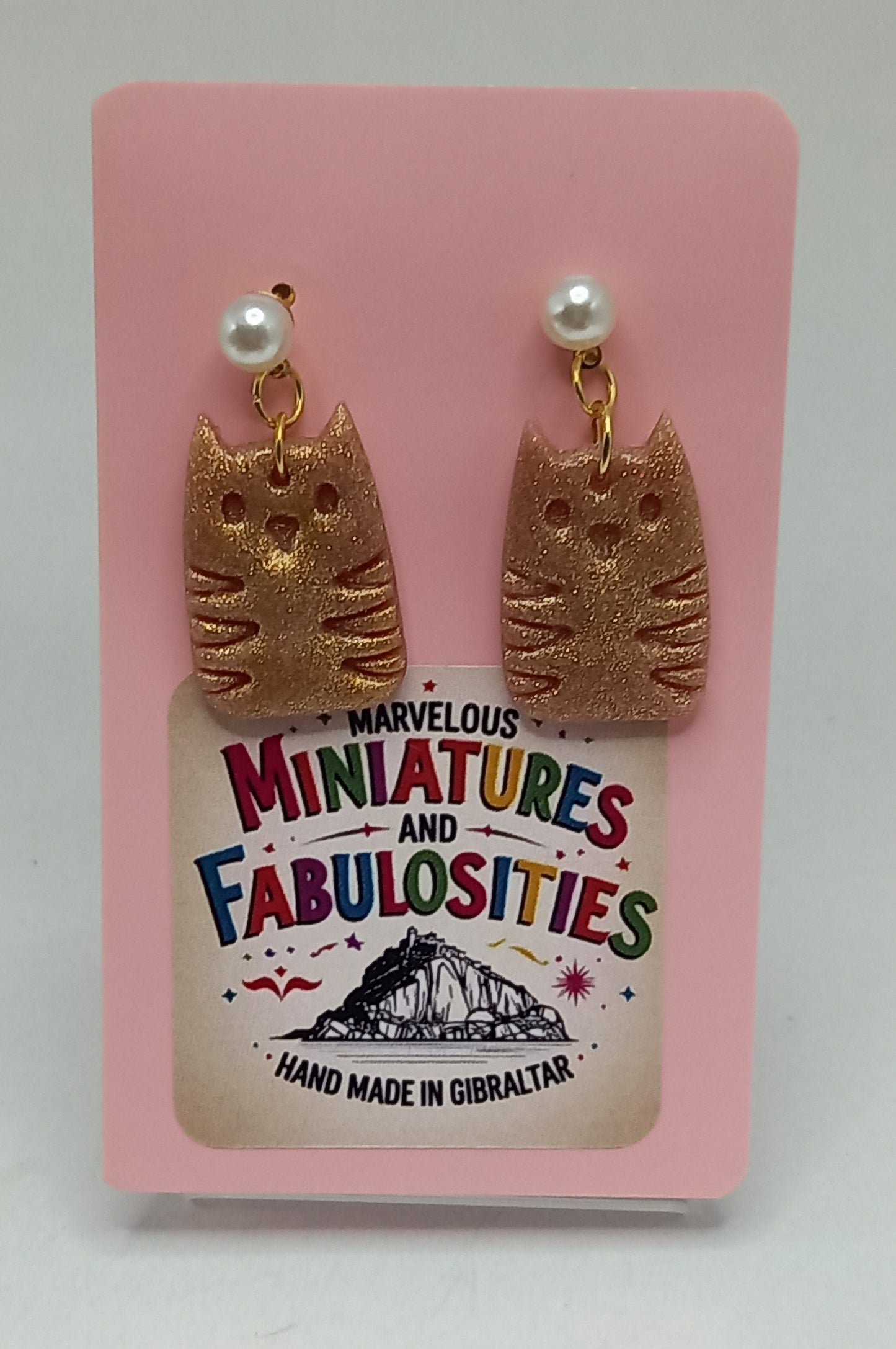 Charming cute cat polymer clay earrings in different styles and colours.