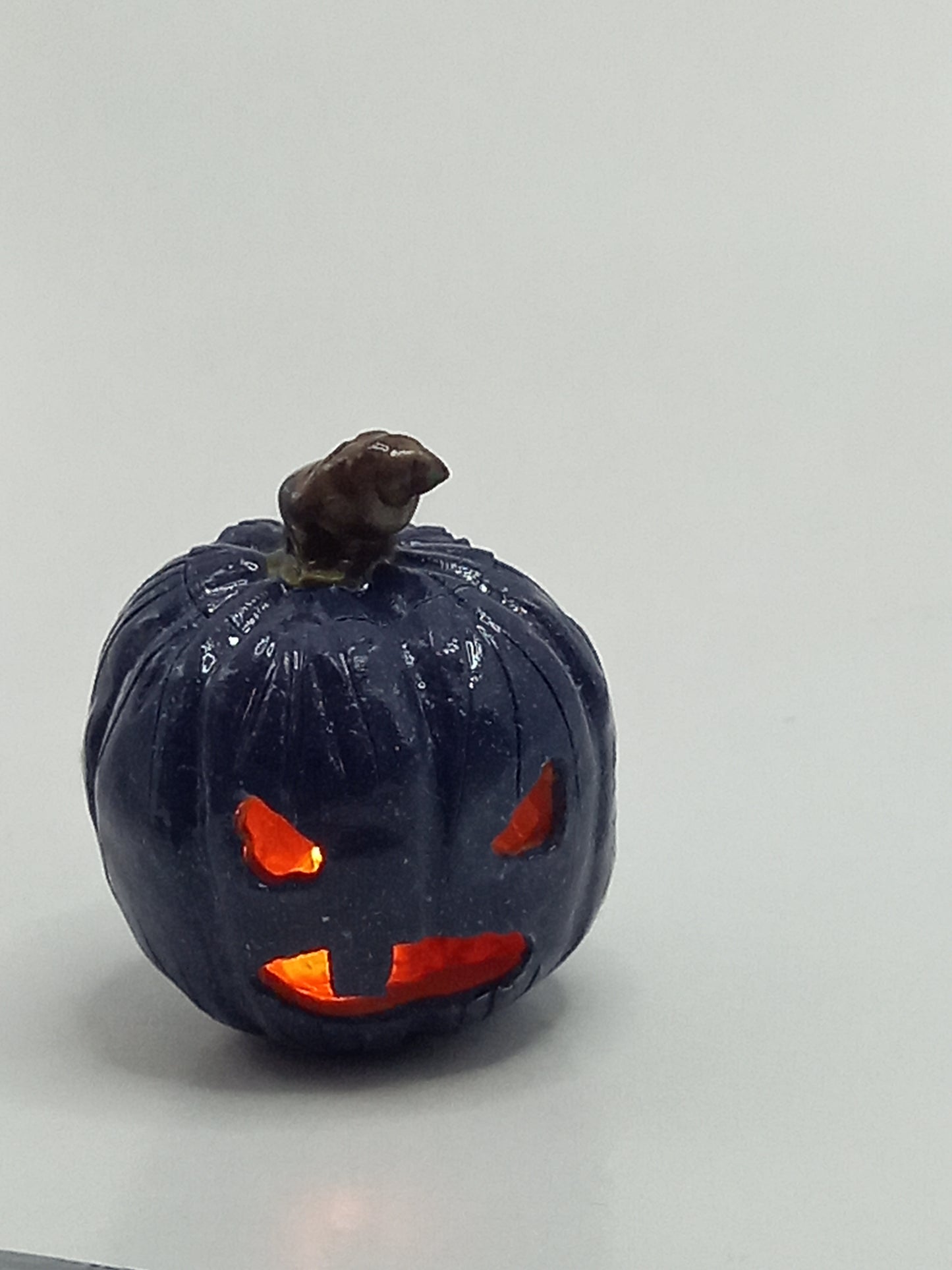 Seasonal polymer clay palm size Jack o'lanterns
